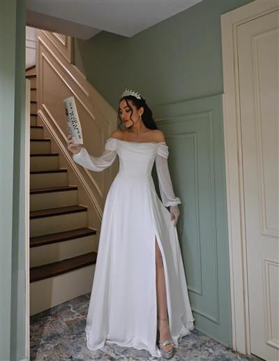 TALİA ŞİFON TAŞLI DRESS